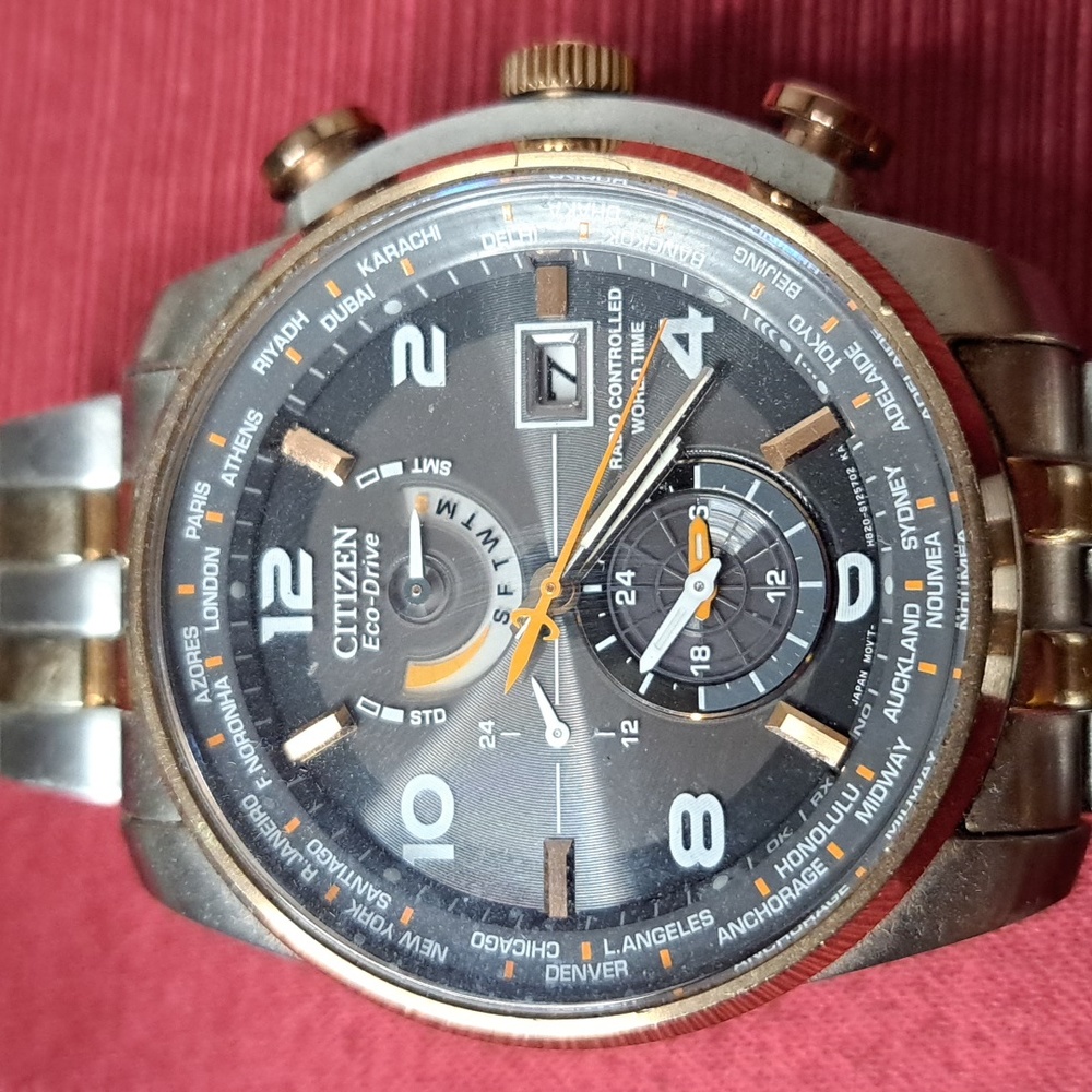 Citizen Eco-Drive two-tone world time watch